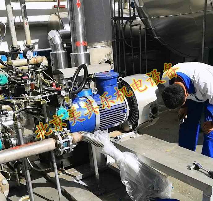 濟寧某化工廠15kw防腐防爆變頻高壓鼓風(fēng)機